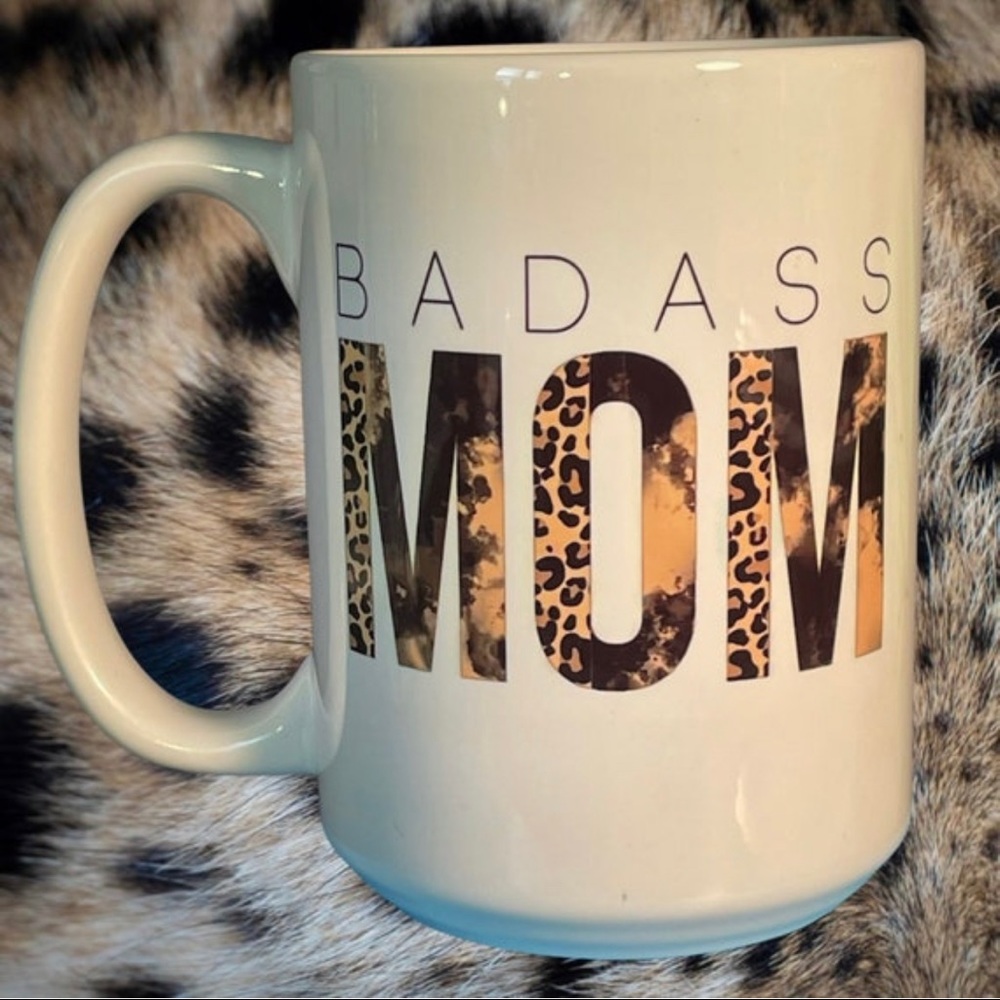 Badass Mom 15oz double sided mug